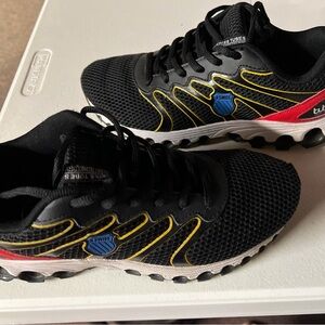 K-Swiss Men's Black, Yellow, and Red Athletic Shoes